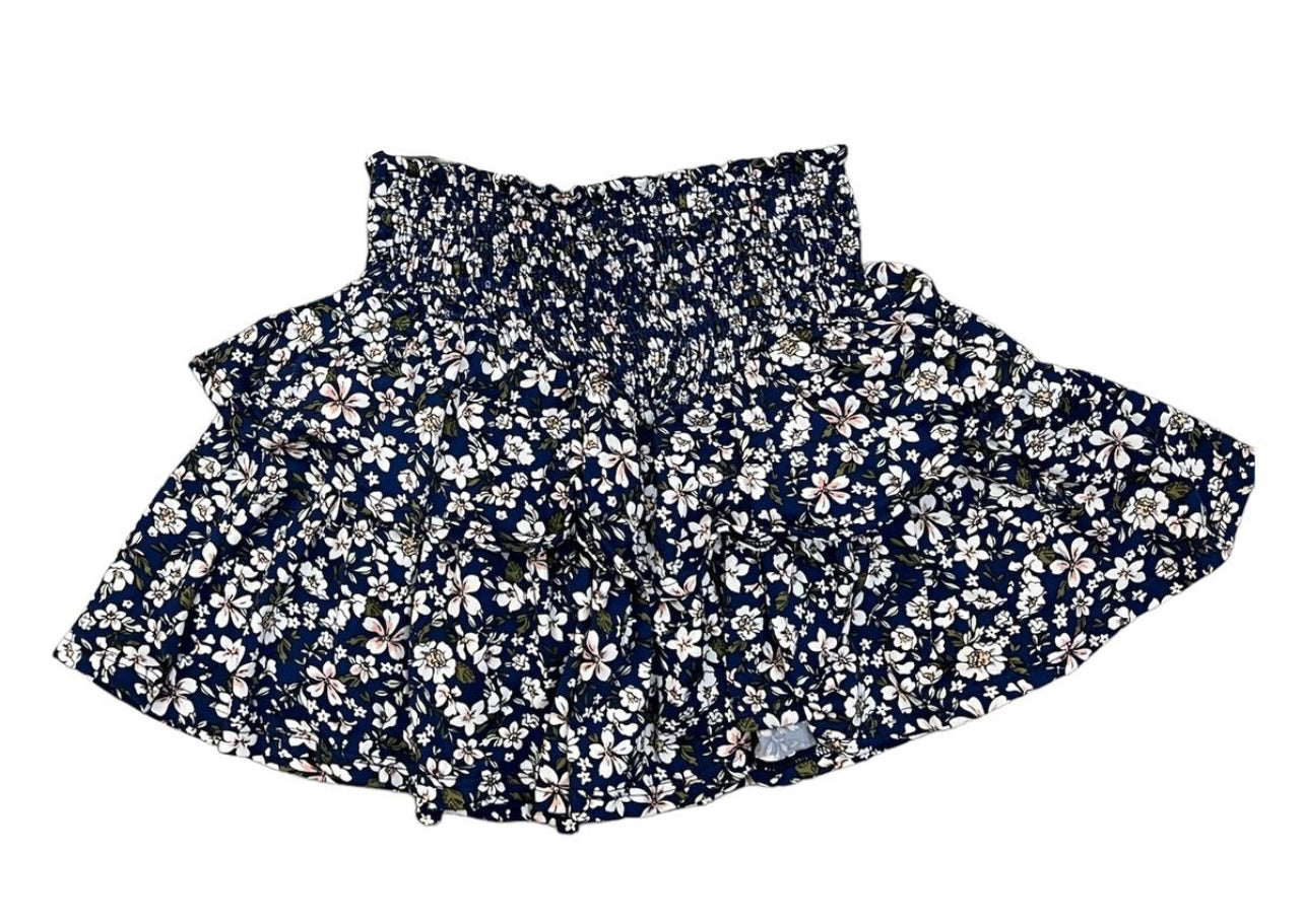 Navy Daisy Floral Skirt