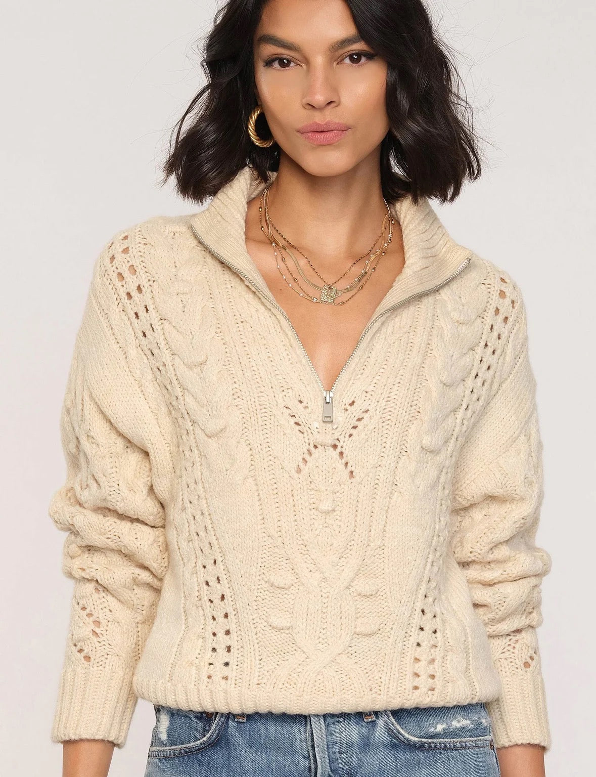 Zoe cream sweater