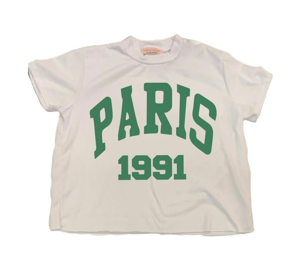 White/green tee
