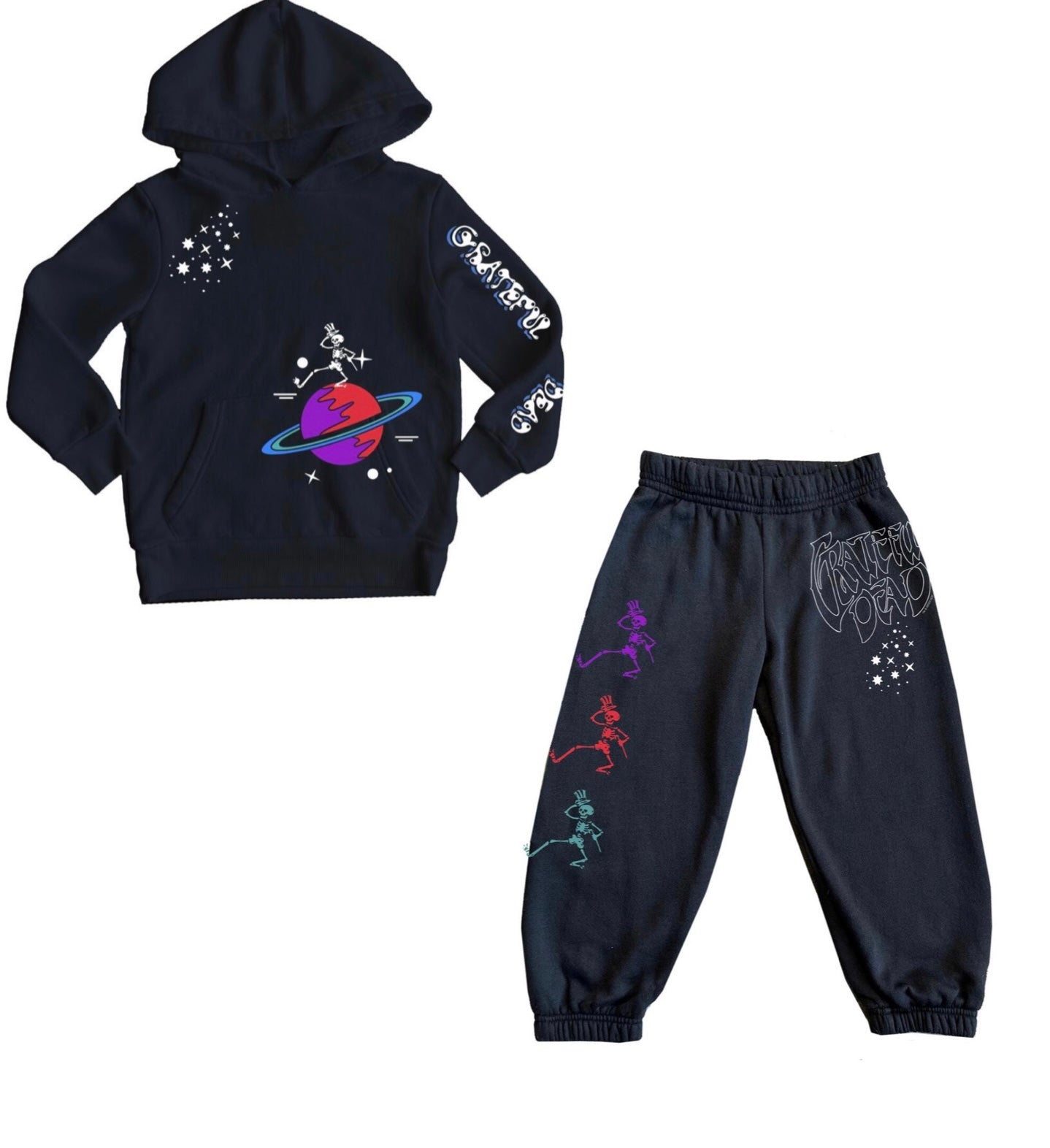 Grateful Dead Black Sweat Set