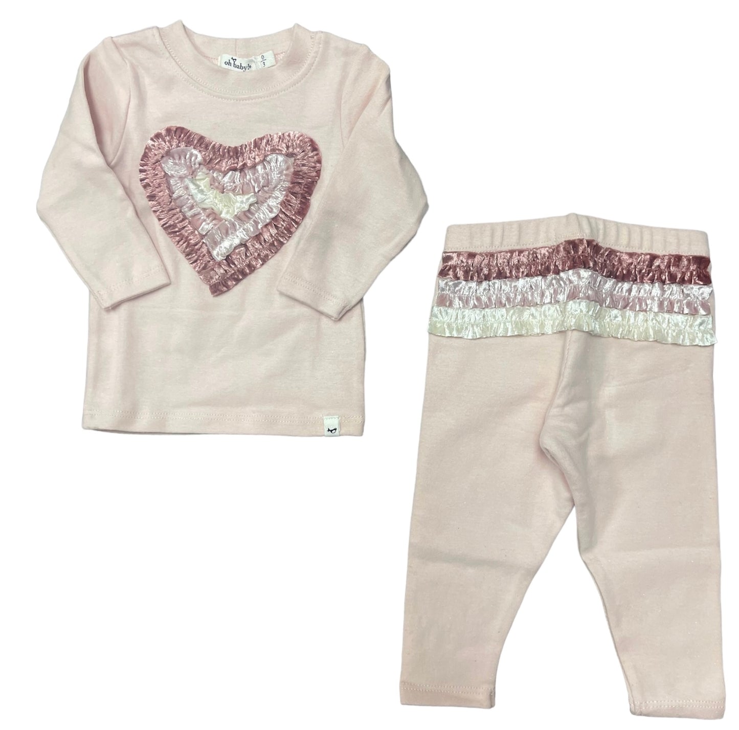 Velvet Multi Heart L/S 2pc Set
