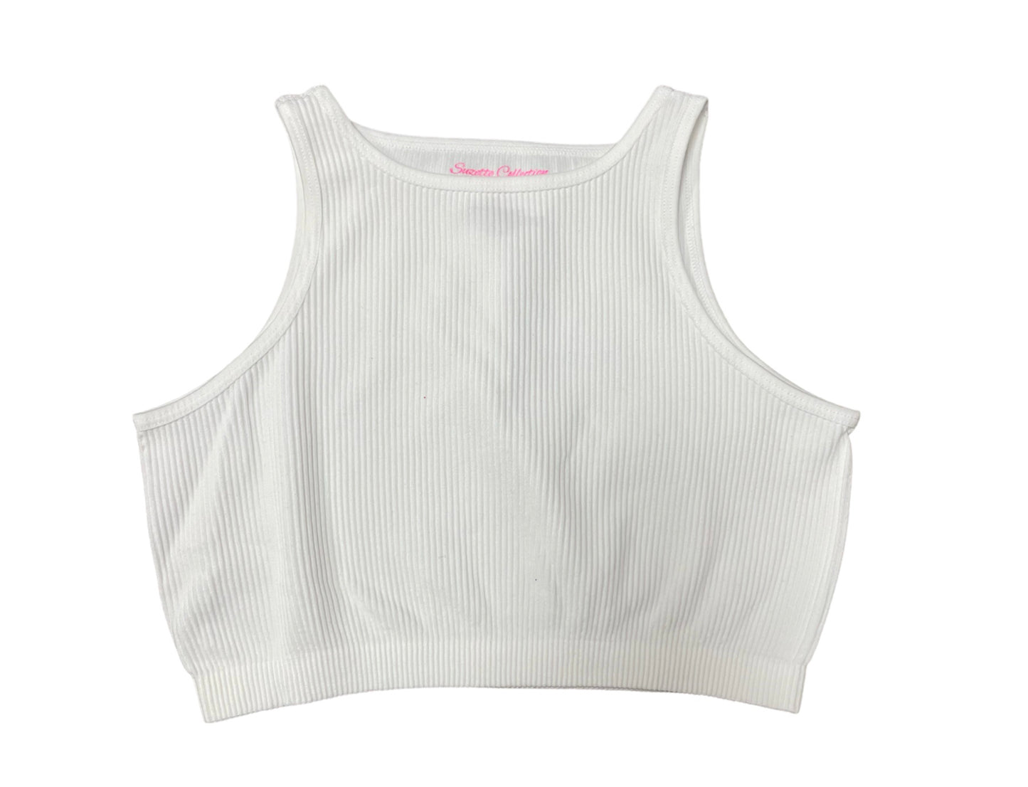 L/S high neck Rib Crop