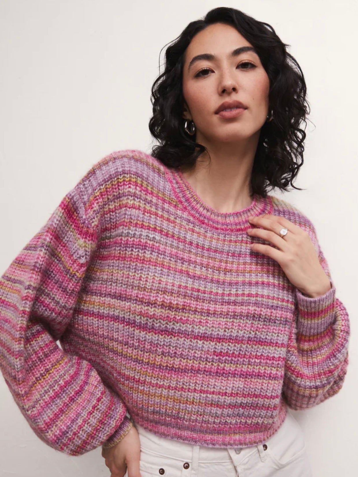 Magenta Punch stripe Sweater