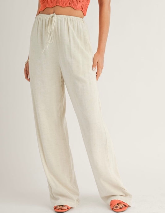 Dune Breeze Tied Waist Wide Leg Pant