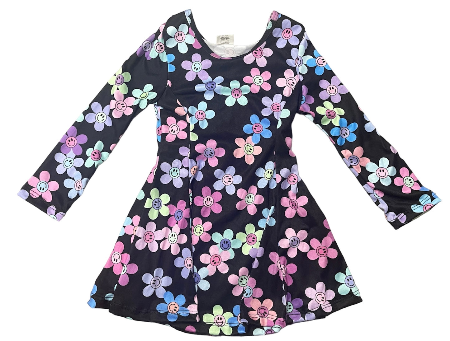 L/S Fit and Flare smiley Daisy