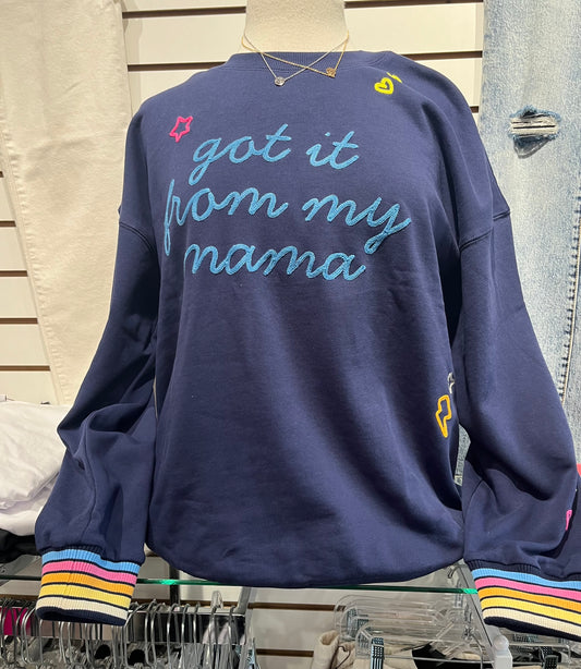 Mama Embroidery Sweatshirt