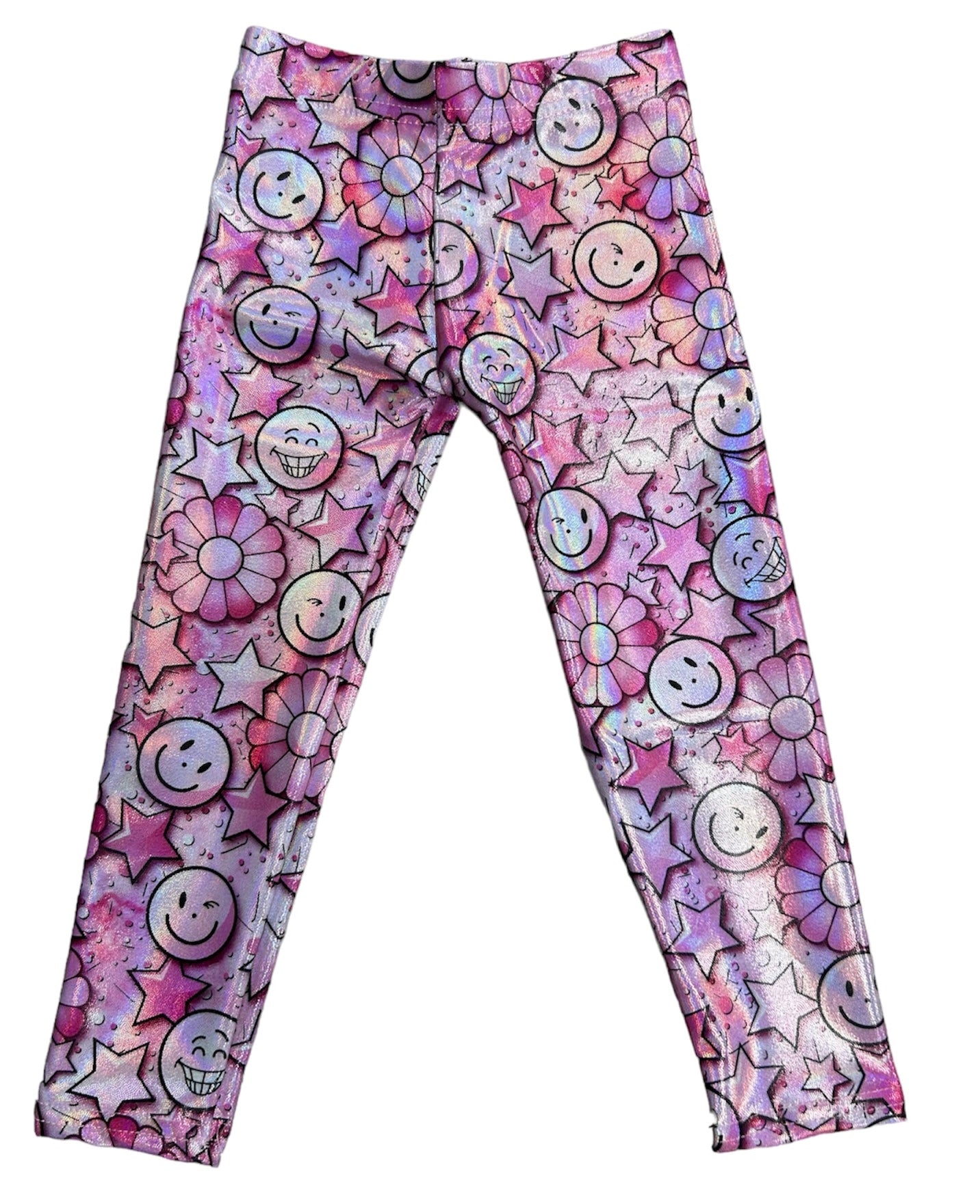 Flower Smile Lame Leggings