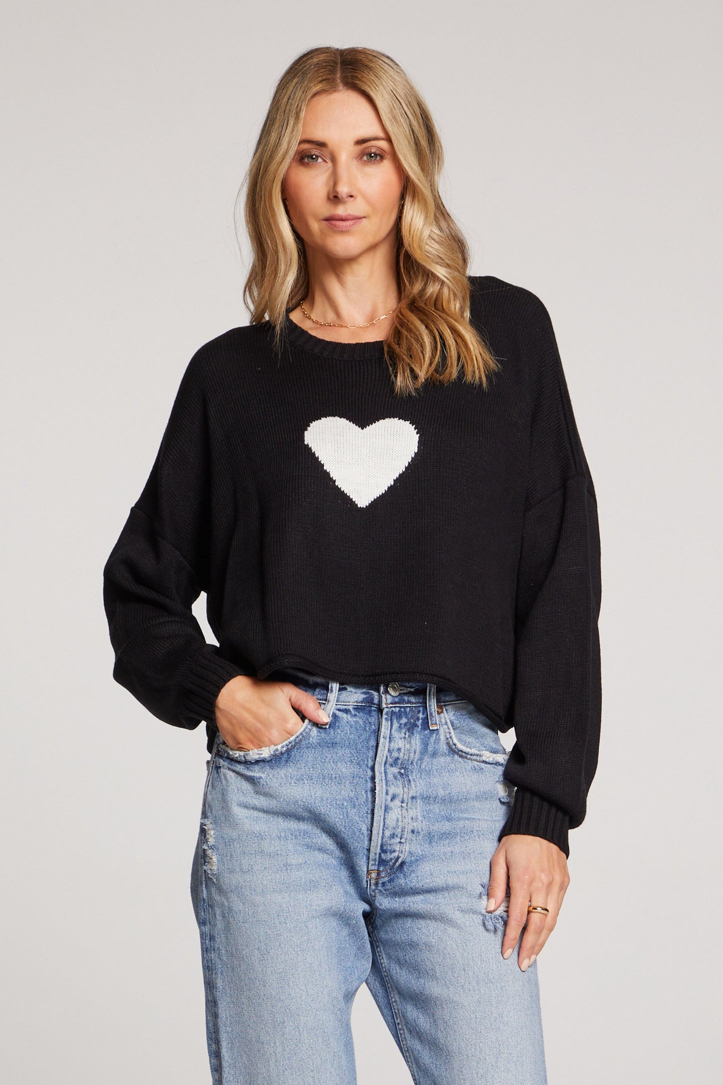 Long Sleeve Sweater w/ Heart