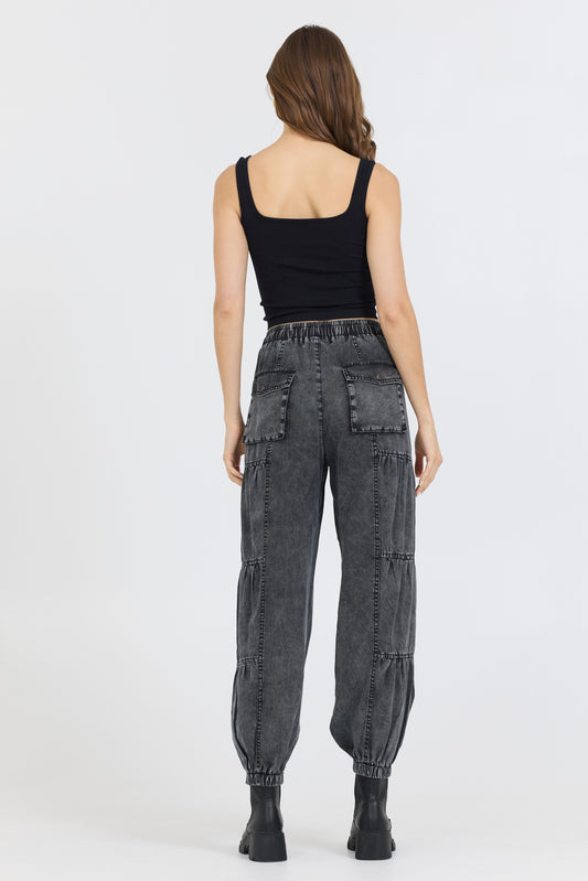 Tiered Twill Pant