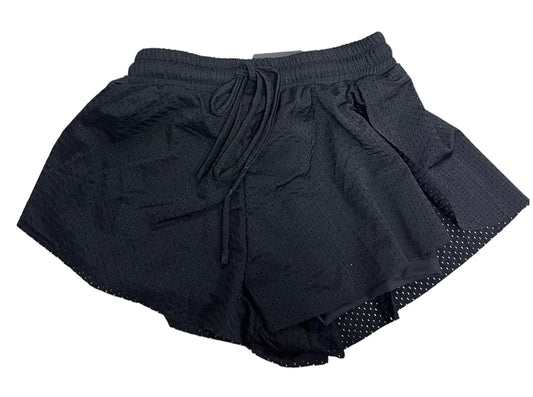 Black mesh shorts