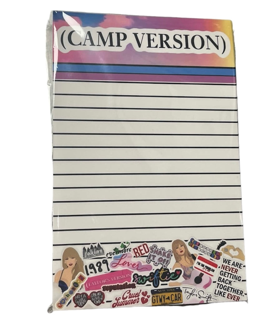 Personalized Assorted Options Camp Stationary