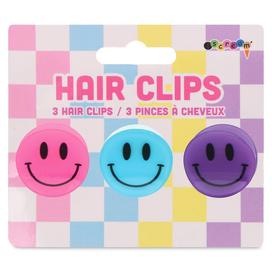 3 Smile Hair Clips