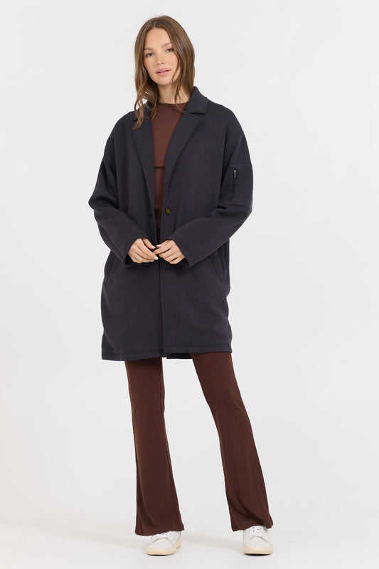 Heavy Cloud Fleece Trench