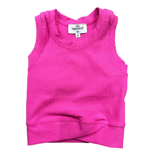 Hot pink Racer Rib Tank