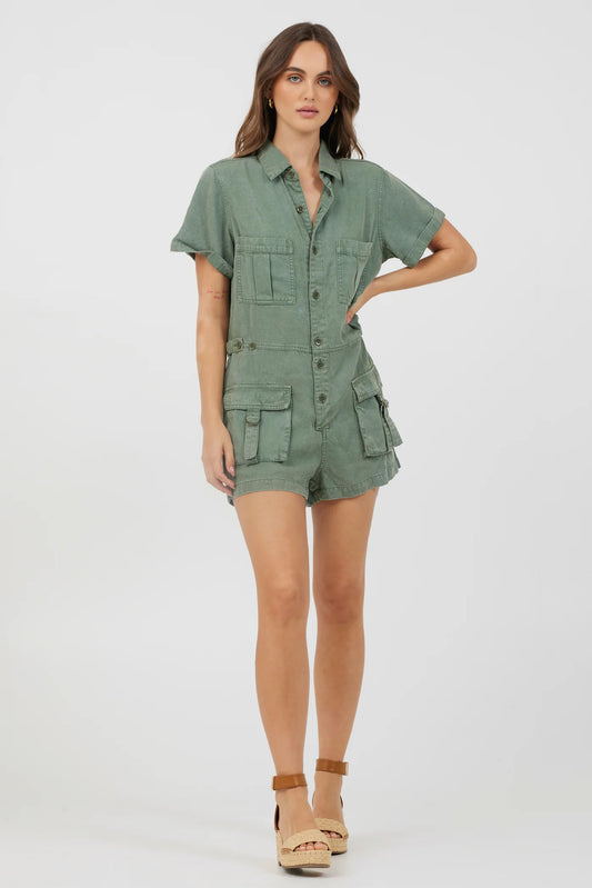 Button Front Romper