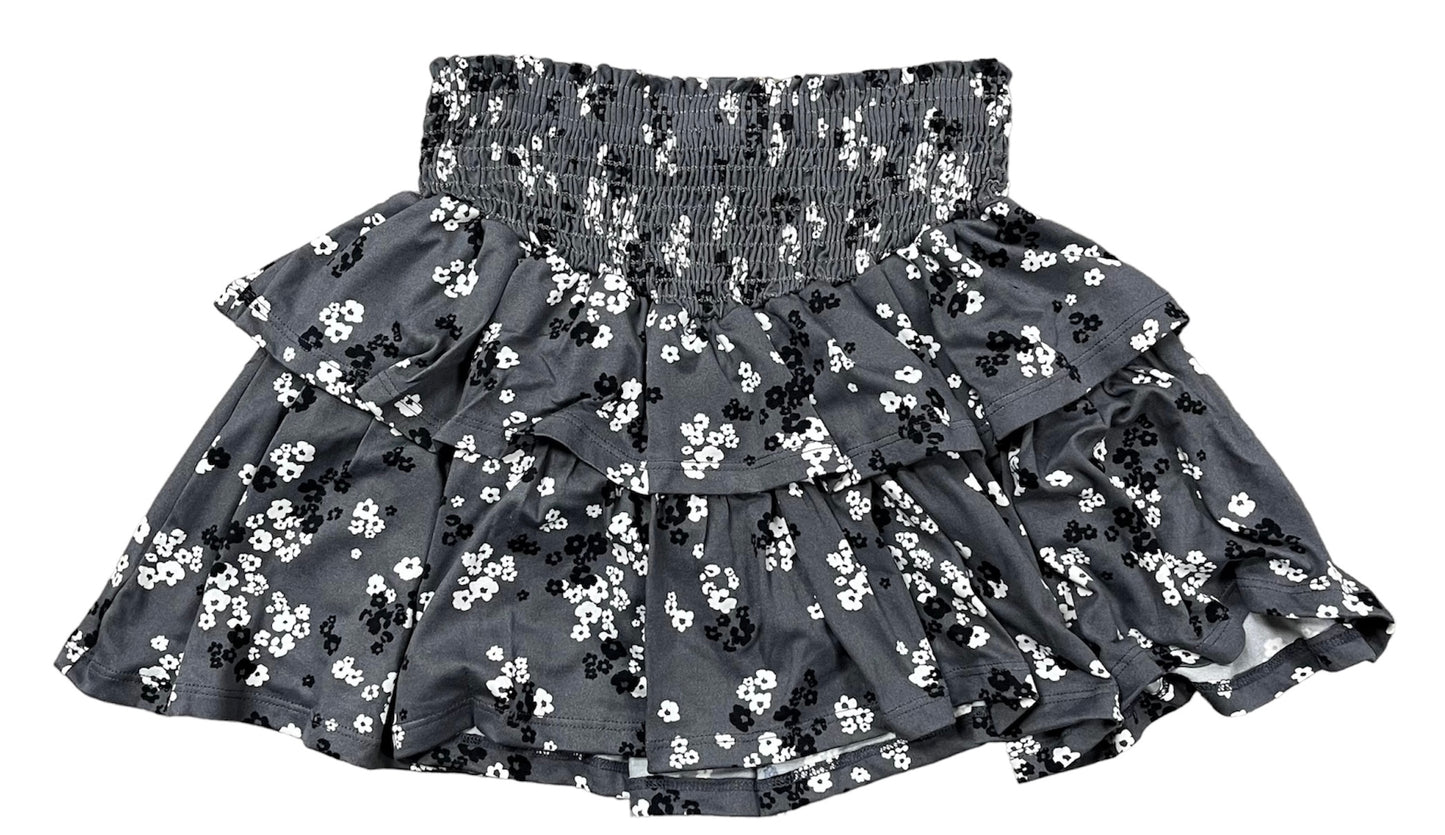 Tween Grey Ditsy Floral skirt