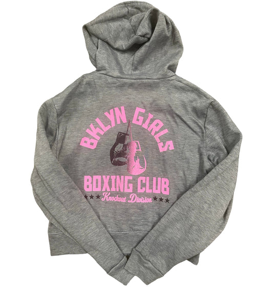 Gray boxing zip up Hoodie