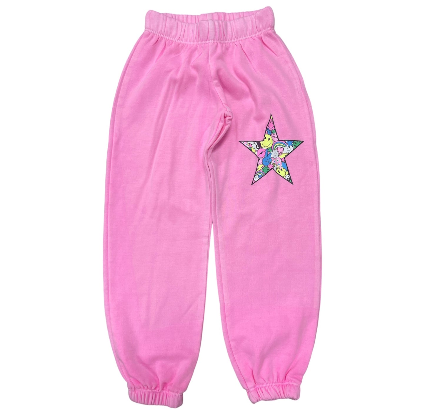 Neon Pink sweatpant with star