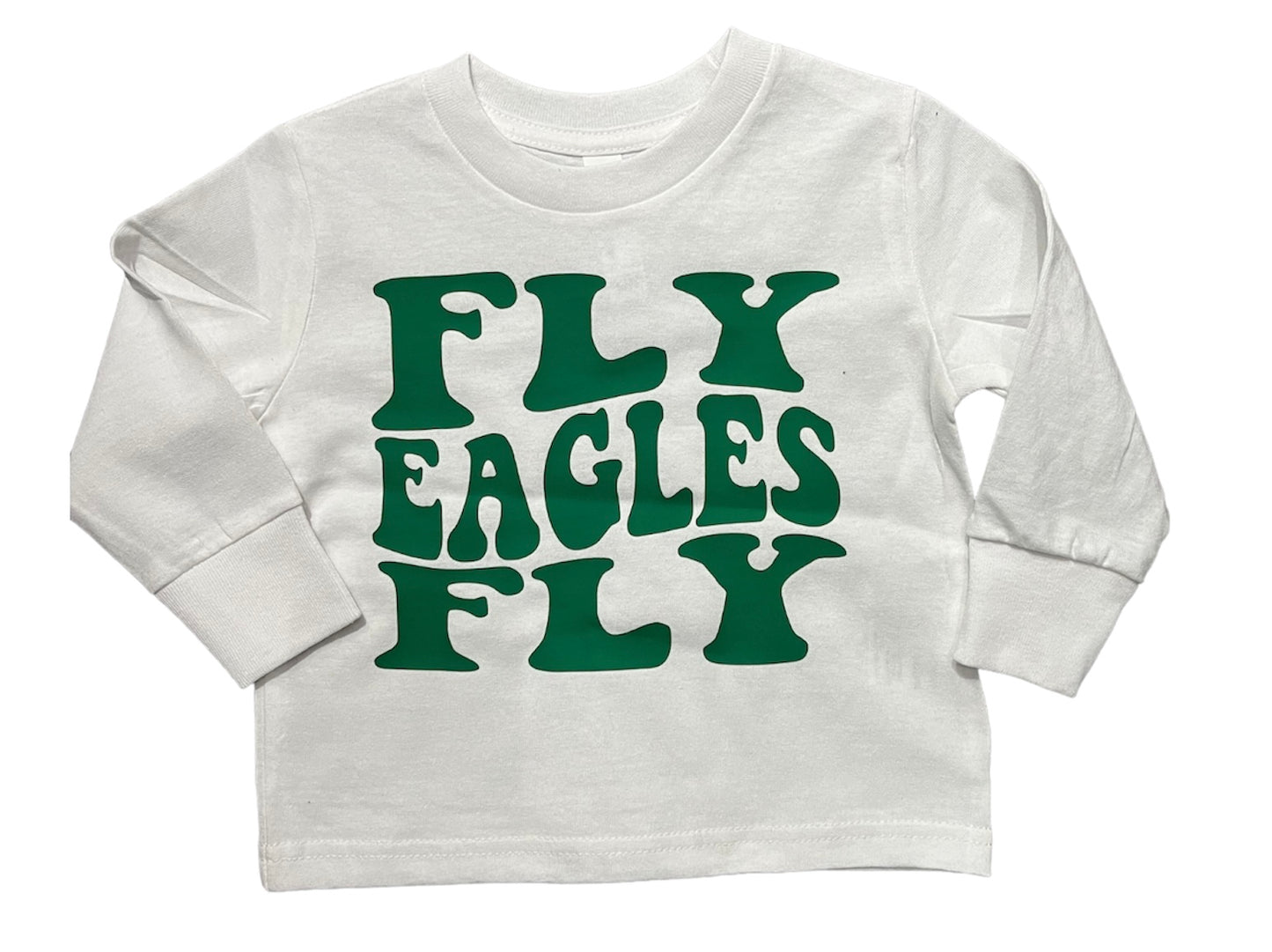 Toddler LS White Fly Eagles Fly